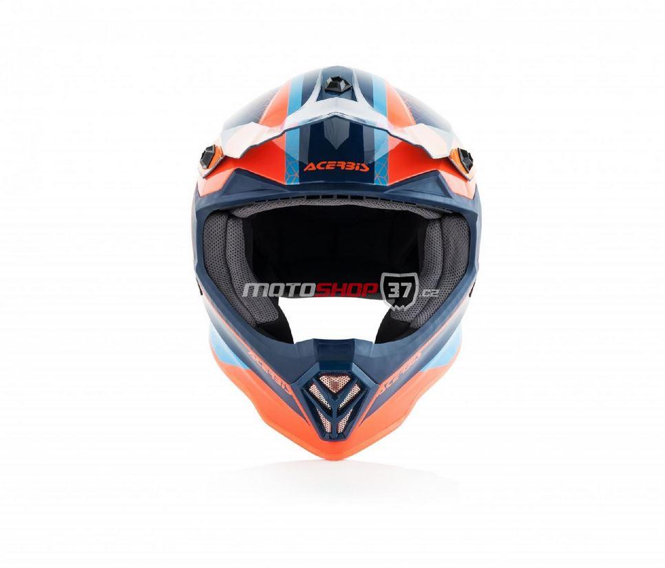 Dětská přilba Acerbis STEEL junior 2019 - oranžová/modrá