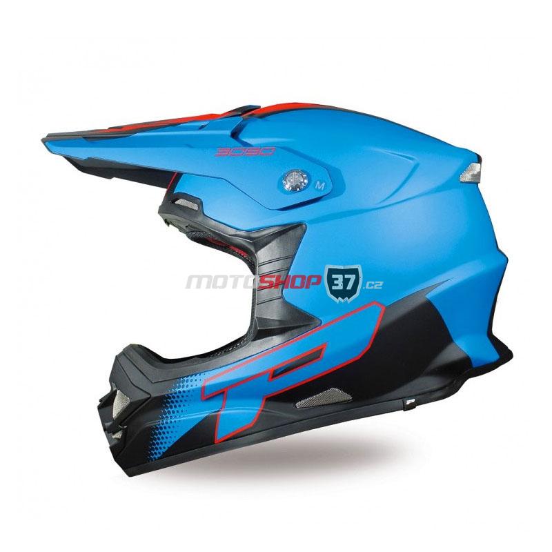 Přilba PROGRIP 3090 Triple Composite - černá/tyrkysová