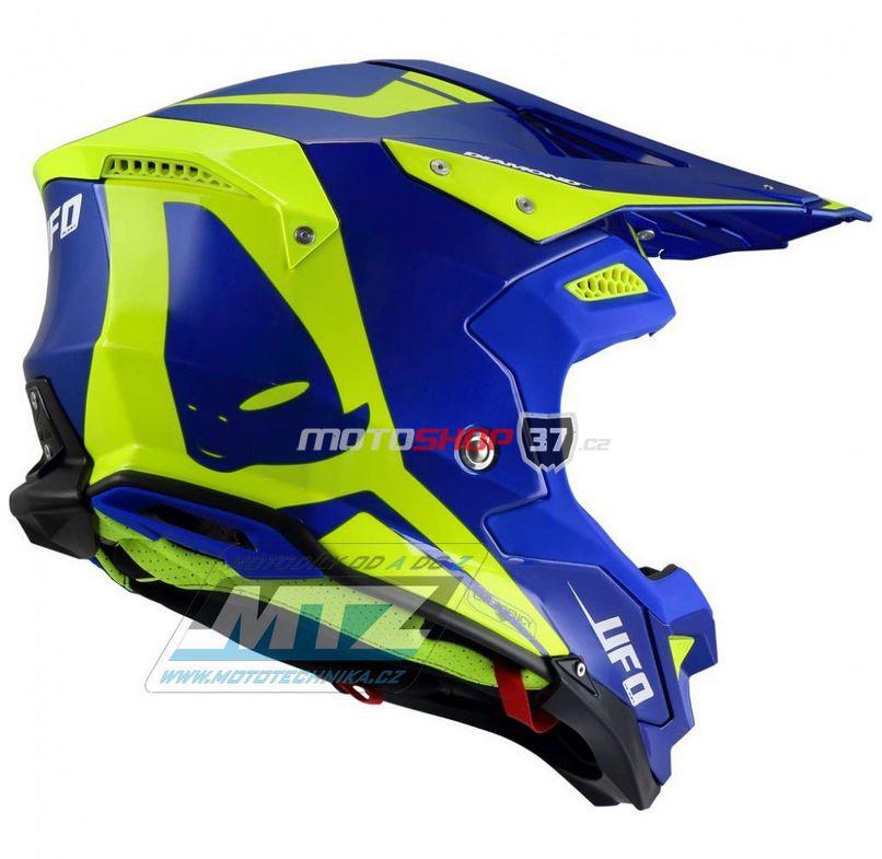 Přilba UFO DIAMOND - modrá/fluo žlutá