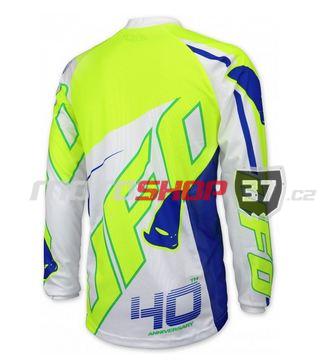 Dres UFO 40th Anniversary 2017 - bílá/modrá/fluo žlutá