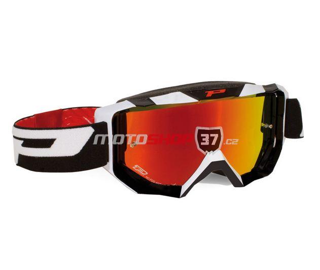 Brýle PROGRIP 3200FL zrcadlové (2017) - černo/bílé