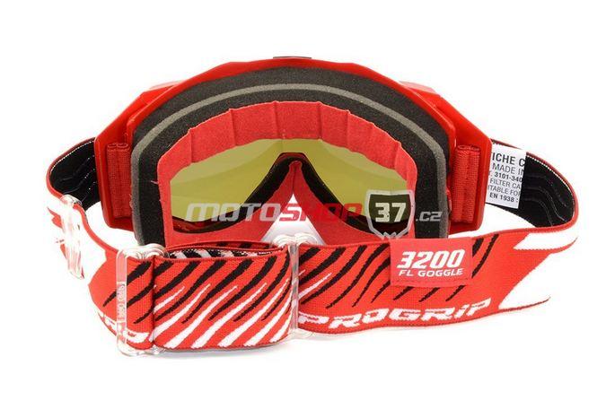 Brýle PROGRIP 3200FL zrcadlové (2017) - červeno/bílé