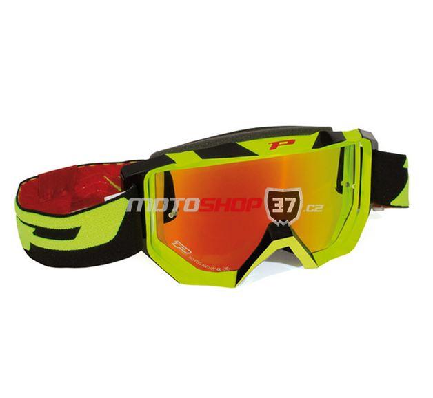 Brýle PROGRIP 3200FL zrcadlové (2017) - fluo žluté/černé