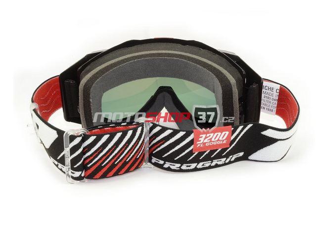 Brýle PROGRIP 3200FL zrcadlové (2017) - černo/bílé