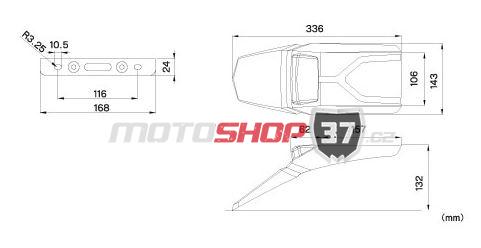 Podblatník/držák SPZ s LED světlem DRC