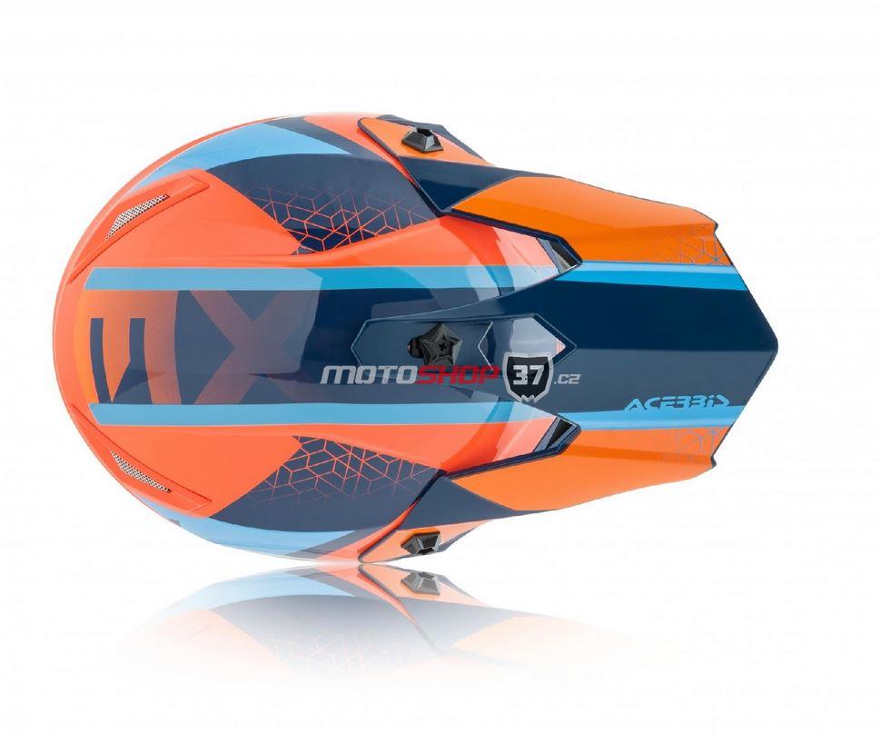 Dětská přilba Acerbis STEEL junior 2019 - oranžová/modrá